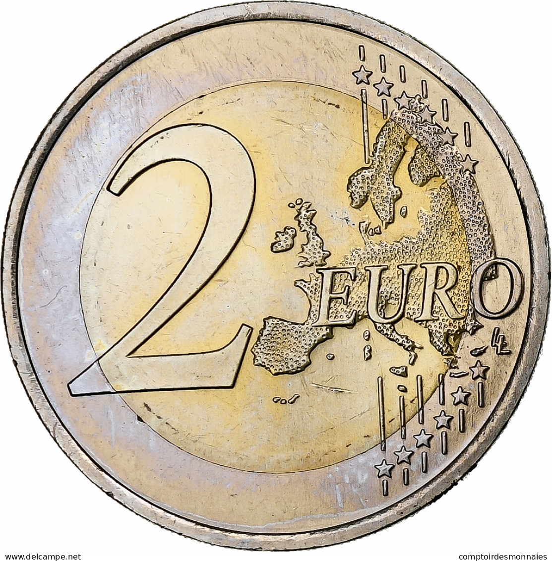 Portugal, 2 Euro, European Union President, 2007, Lisbonne, SPL, Bimétallique - Portugal