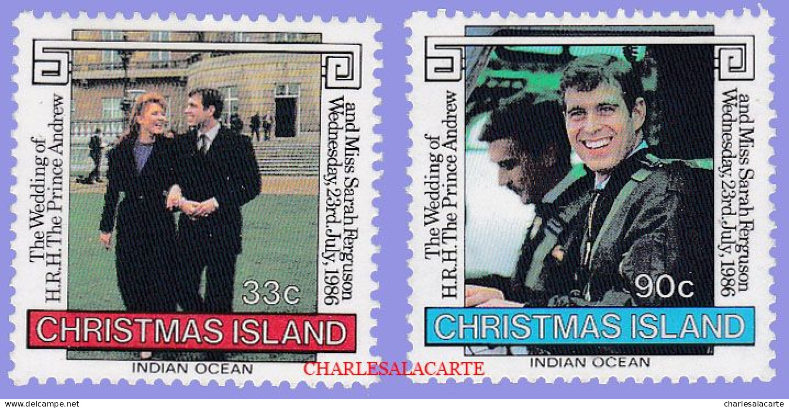 CHRISTMAS ISLAND 1986  ROYAL WEDDING  SG 220-221  U.M. - Christmas Island