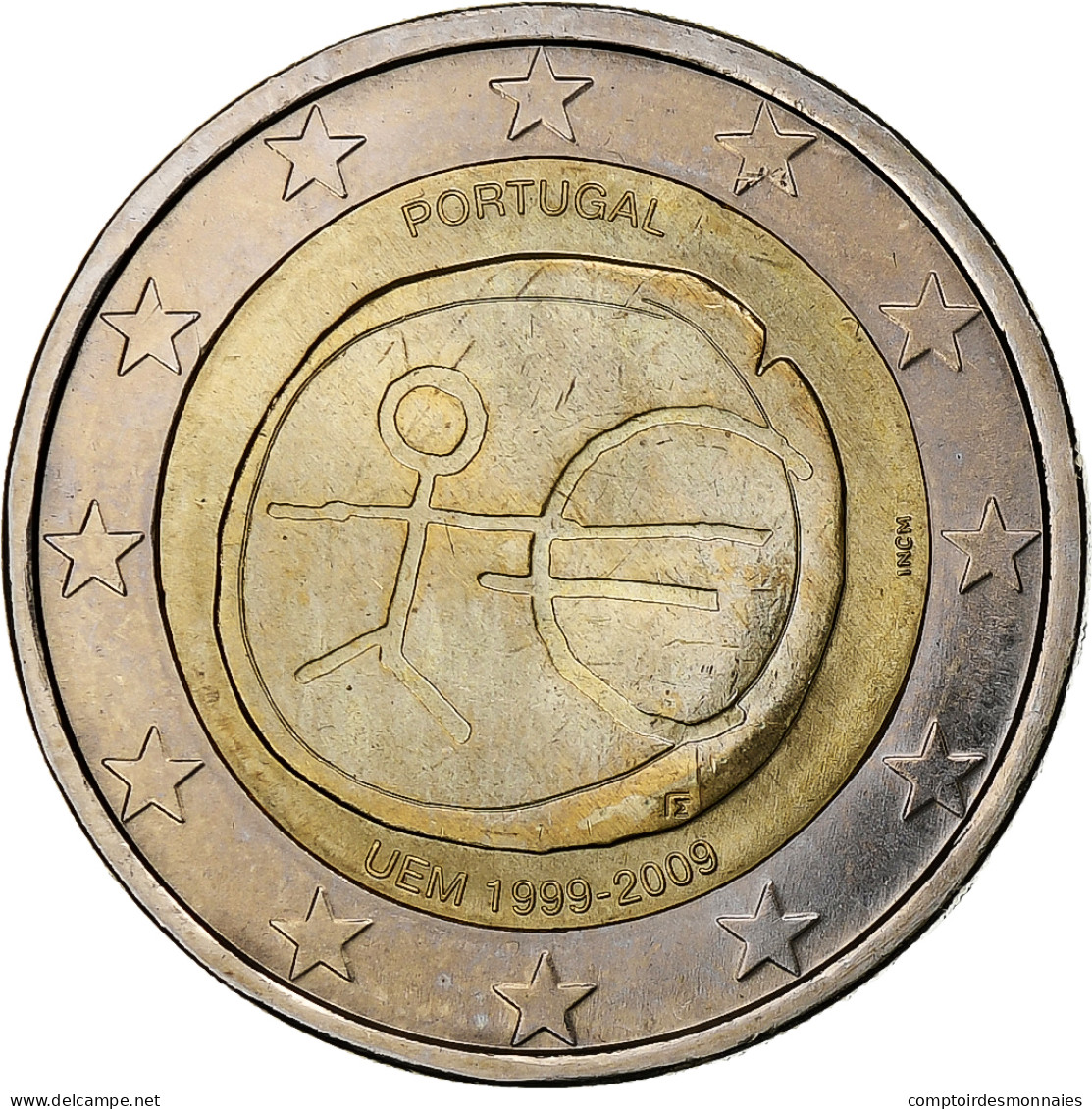 Portugal, 2 Euro, European Monetary Union, 10th Anniversary, 2009, Lisbonne - Portugal