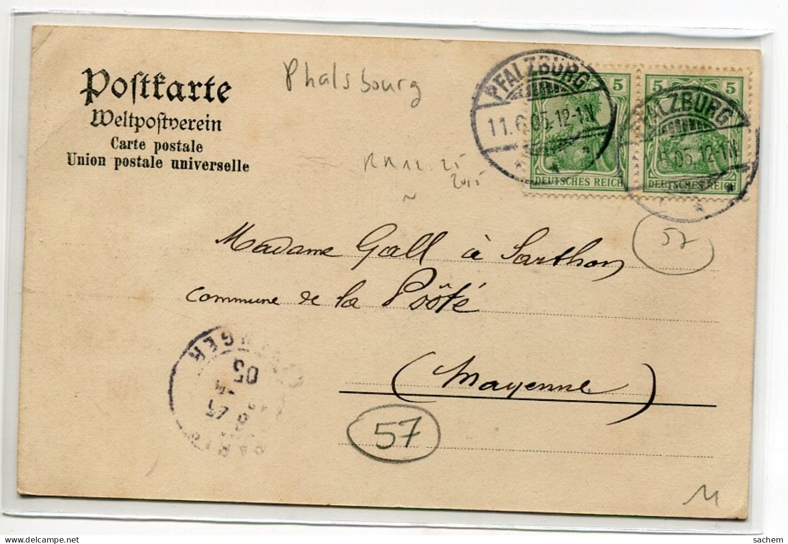 57 PHALSBOURG PFALZBURG Anim  Carrefour HOTEL MACHRIS  Commerce Animation 1905  Edit Fuchs   D22 2020  - Phalsbourg