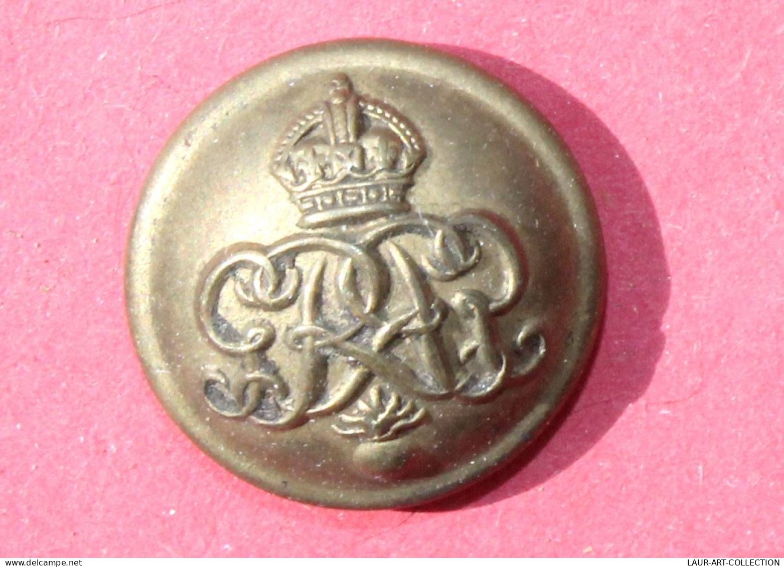 BOUTON UNIFORME MILITAIRE ANGLAIS INITIALE, GRRG, ROYAL ARMY SERVICE CORPS, 19mm / BUTTON ENGLAND MILITARIA (2203.376) - Knöpfe