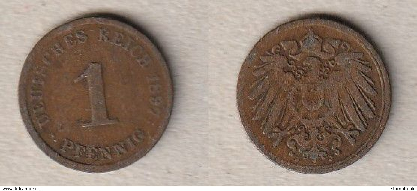 00764) Dt. Kaiserreich, 1 Pfennig 1897J - 1 Pfennig