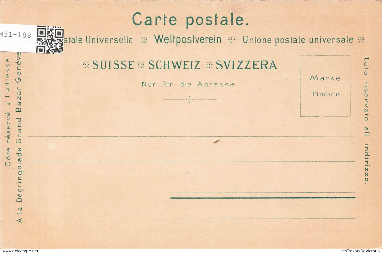 FOLKLORE - Suisse - Costume - Graubünden - Couple En Costume Traditionnel - Colorisé - Carte Postale Ancienne - Vestuarios