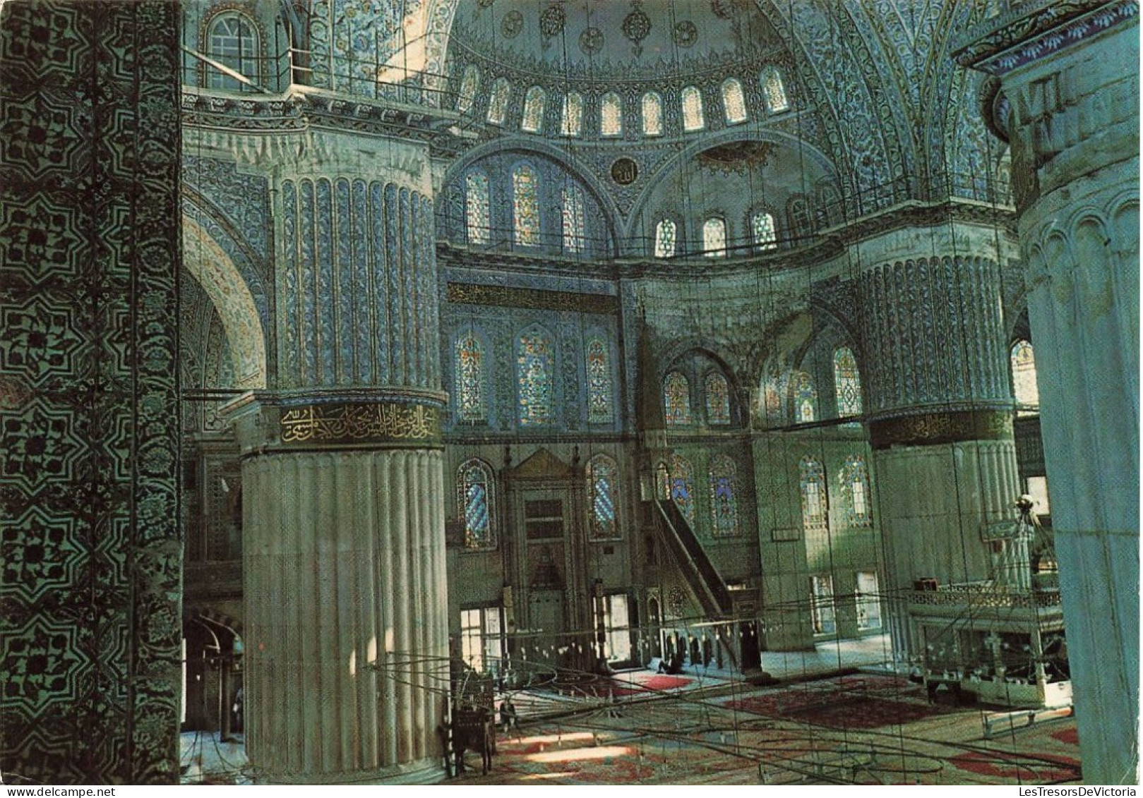 TURQUIE -  Istanbul - Intérieure De La Mosquée Bleue - Colorisé - Carte Postale - Turquie