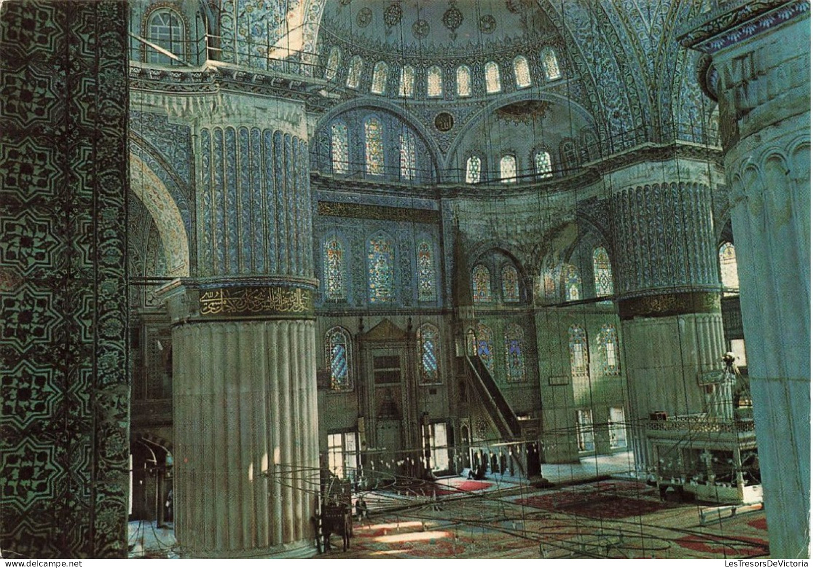 TURQUIE -  Istanbul - Intérieure De La Mosquée Bleue - Colorisé - Carte Postale - Turkey