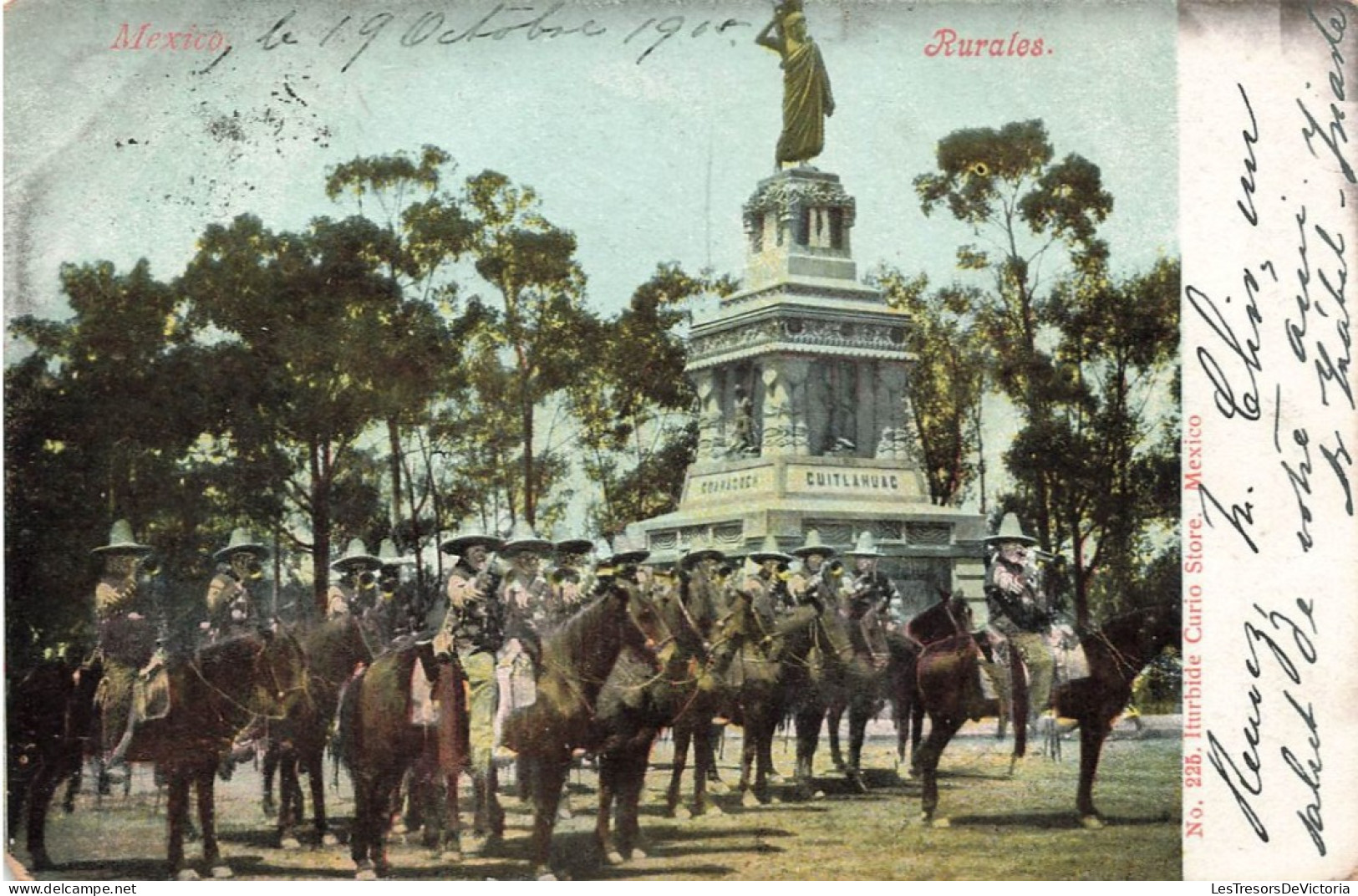 MEXICO - Rurales - Cavaliers - Procession - Chevaux - Cuiltahuac - Colorisé - Animé - Carte Postale - Mexiko