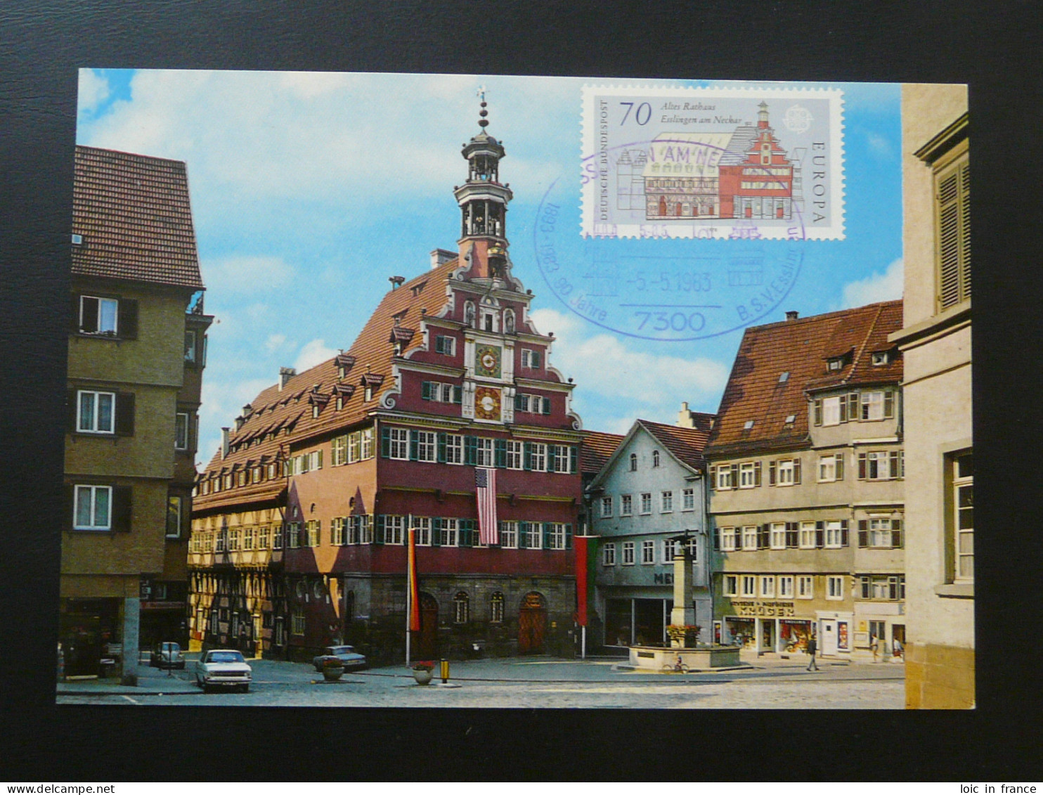 Carte Maximum Card Esslingen Rathaus Europa Allemagne Germany 1983 - Altri & Non Classificati