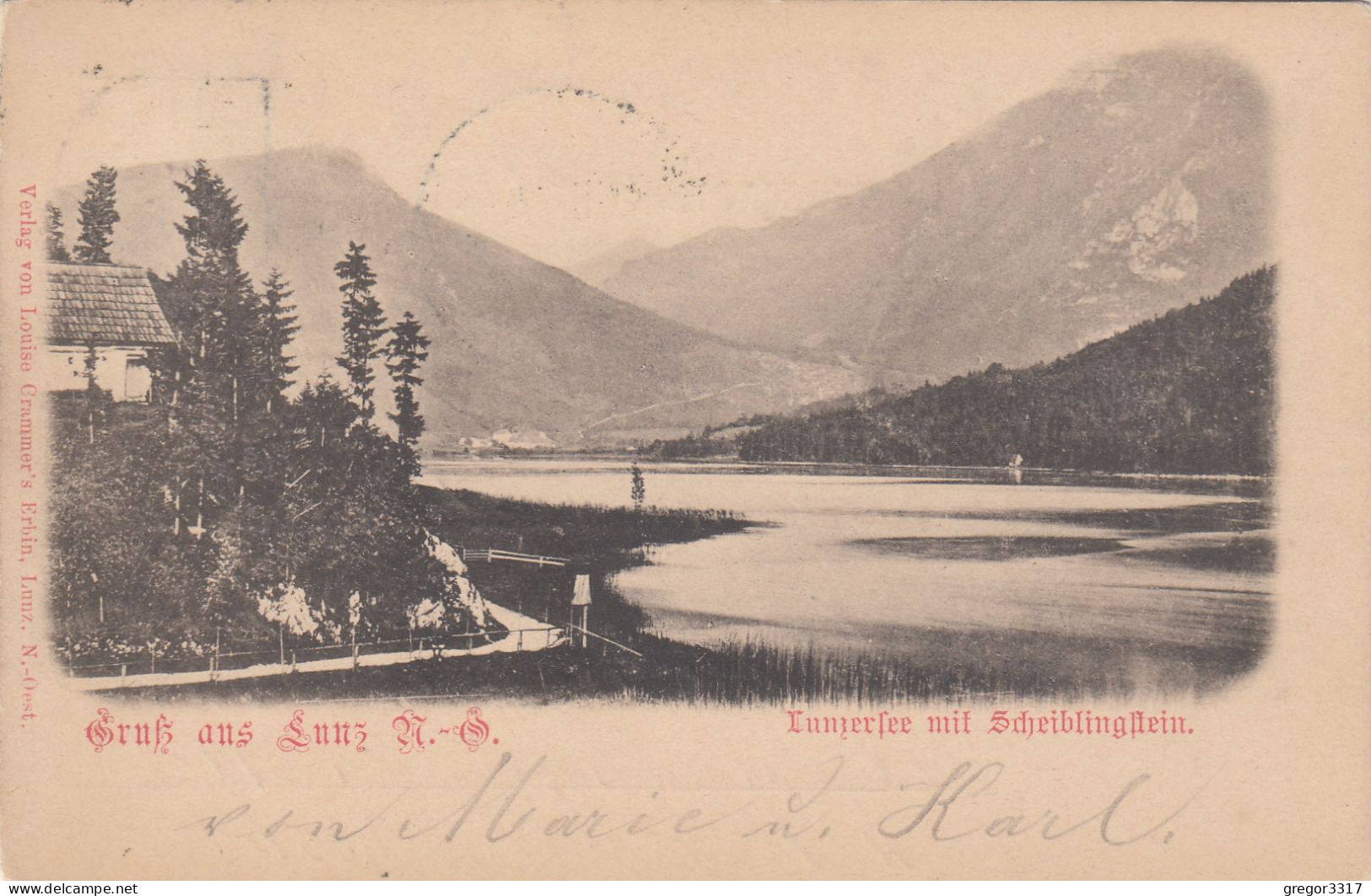 E164) GRUSS Aus LUNZ - NÖ - Lunzersee Mit Scheiblingstein - LITHO 1902 - Lunz Am See