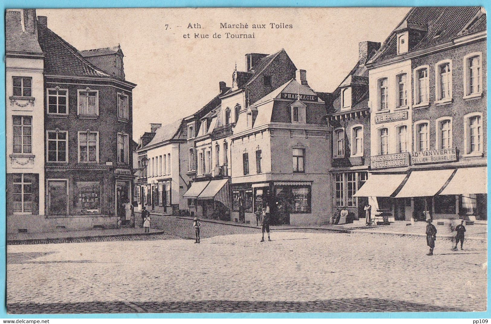 CPA  ATH Marché Aux Toiles Et Rue De Tournai  - Ath