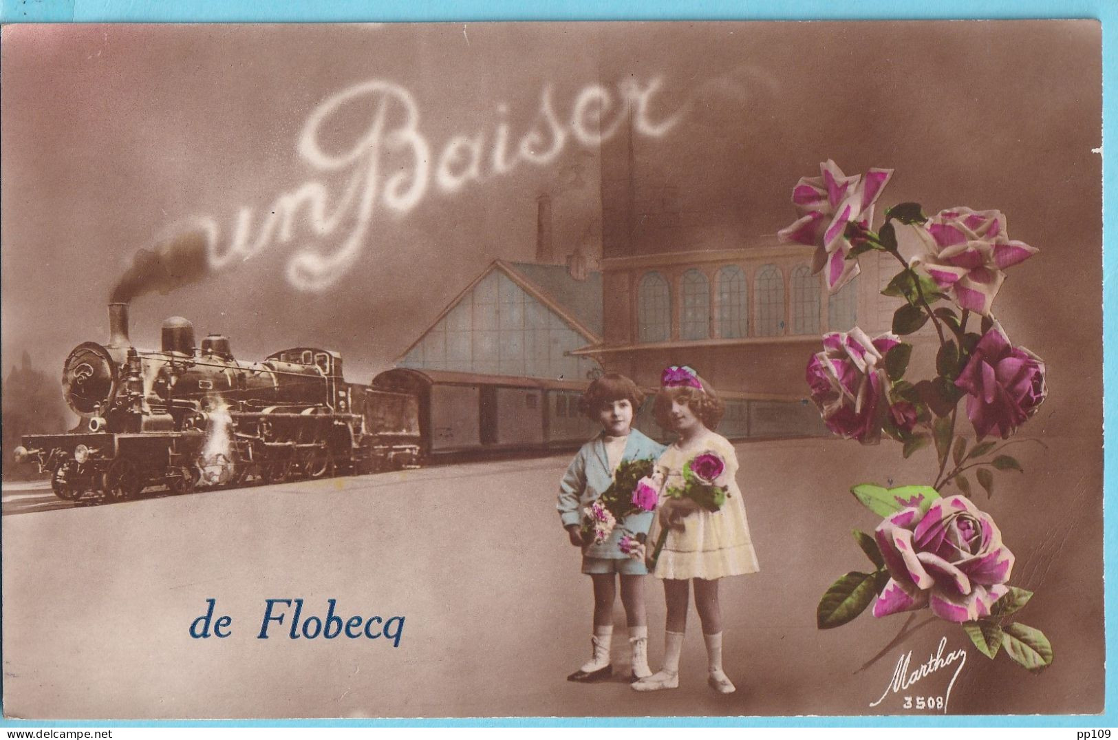 CPA FLOBECQ Chemin De Fer Train  Un Baiser De  - Flobecq - Vlösberg