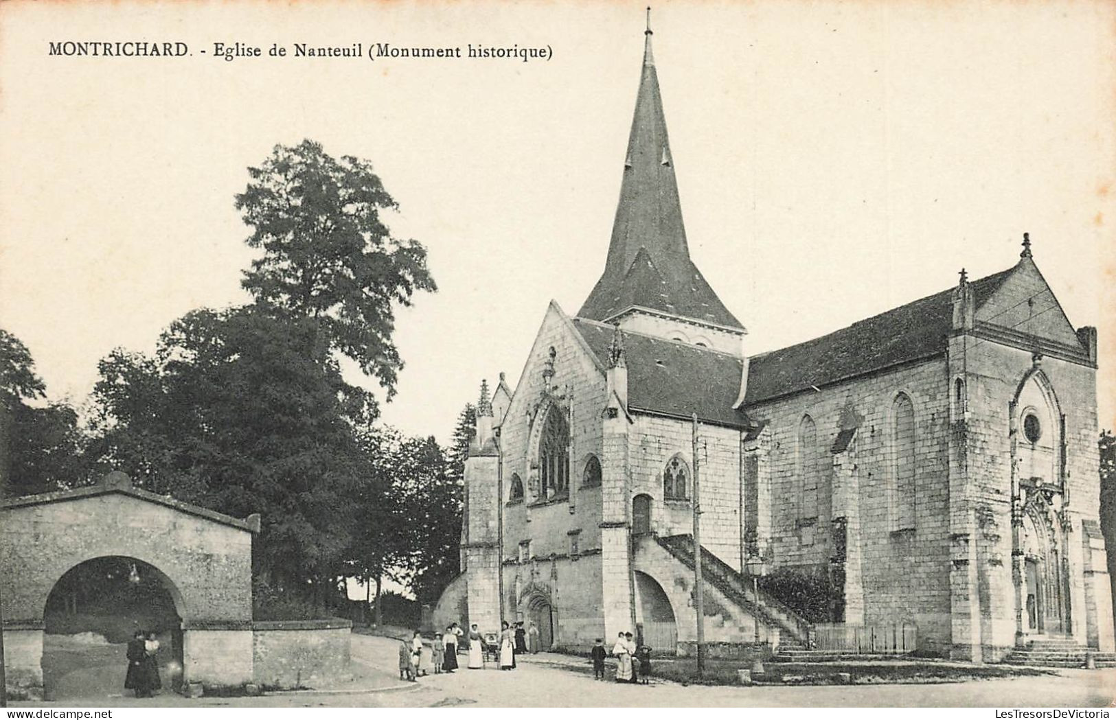 FRANCE - Montrichard - Eglise De Nanteuil ( Monument Historique) - Paroissiens - Carte Postale Ancienne - Montrichard