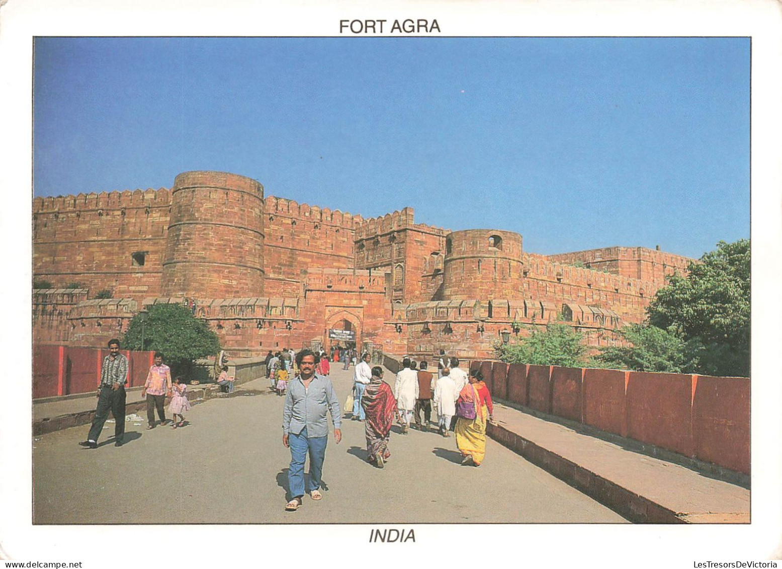 INDE - Vue Générale Du Fort D'Agra - Colorisé - Carte Postale - Inde