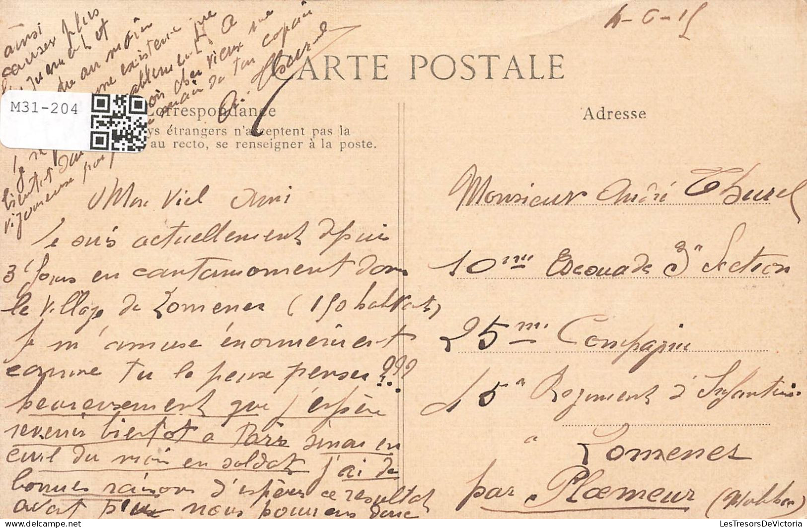 FRANCE - Lomener - La Plage - Pêcheurs - Cages - Côte - Colorisé - Carte Postale Ancienne - Ploërmel