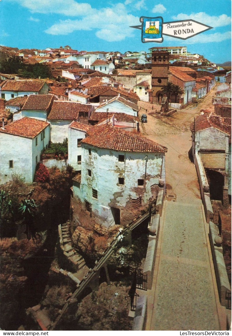 Espagne - Malaga - Ronda - Vue Sur Le Pont Viejo Et Eglise Padre Jesus - Colorisé - Carte Postale - Malaga