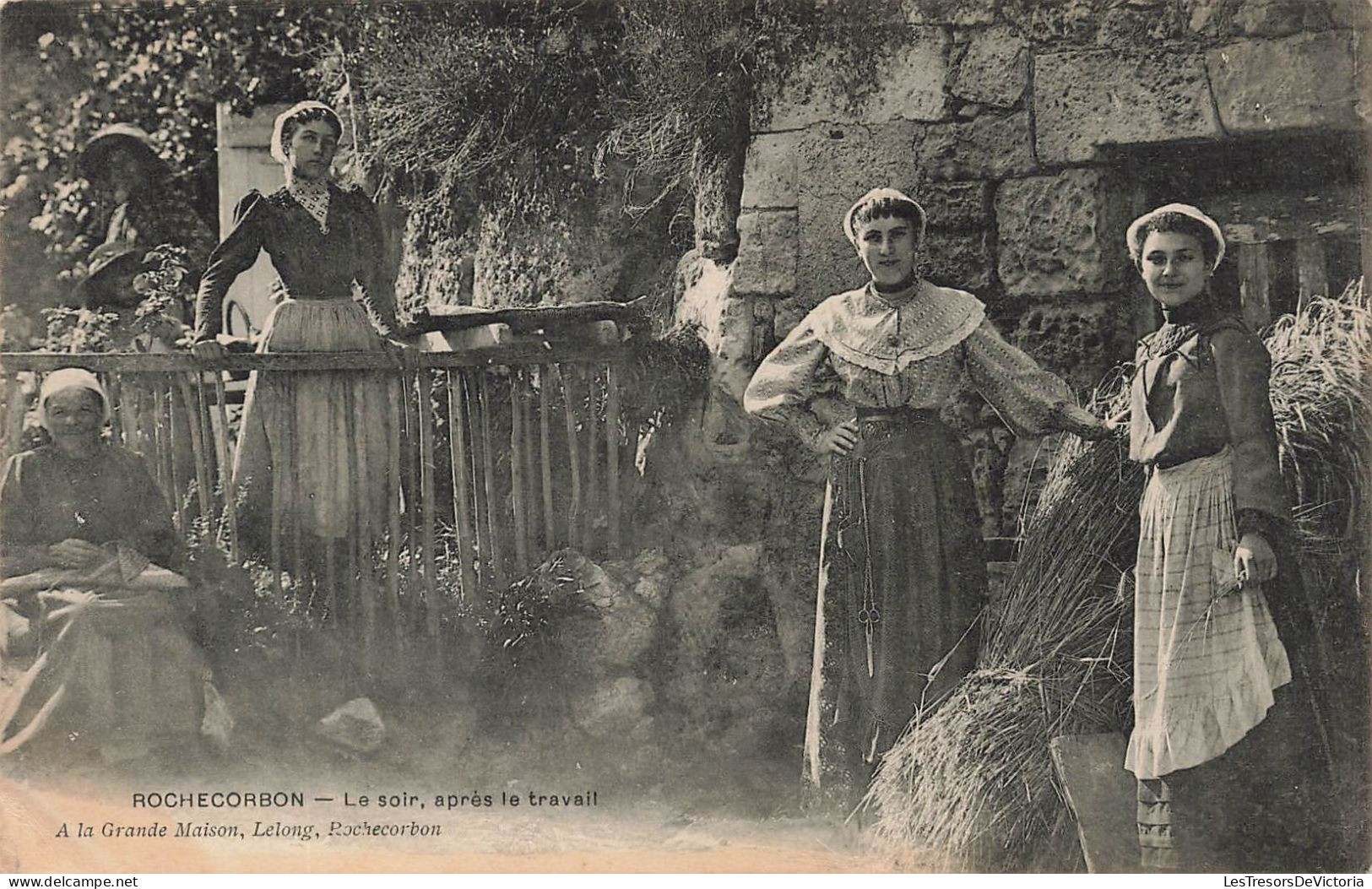 FRANCE - Rochecorbon - Le Soir - Après Le Travail - Carte Postale Ancienne - Rochecorbon