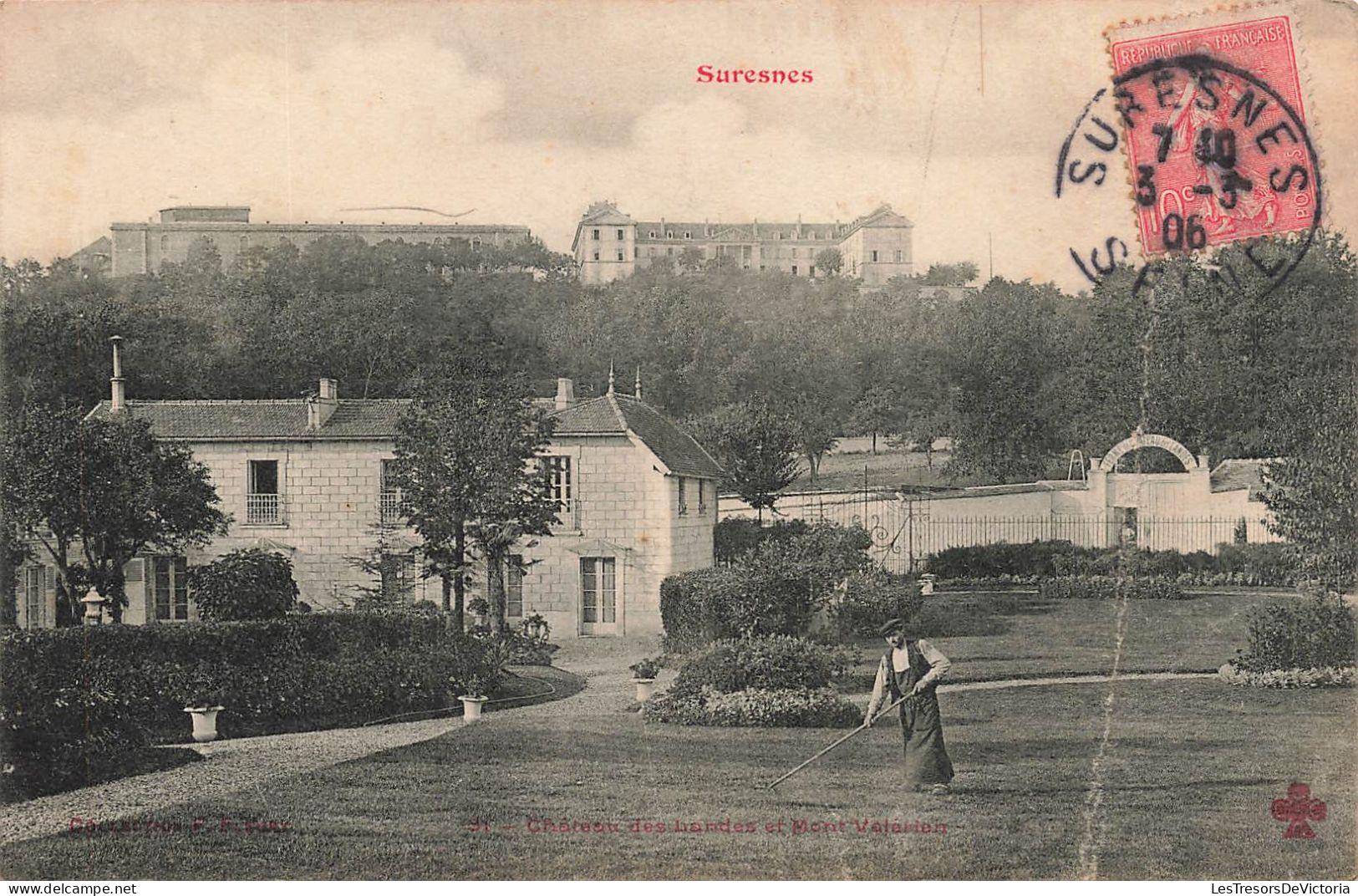 FRANCE - Suresnes - Château Des Landes Et Mont Valérien - Jardinier - Carte Postale Ancienne - Suresnes