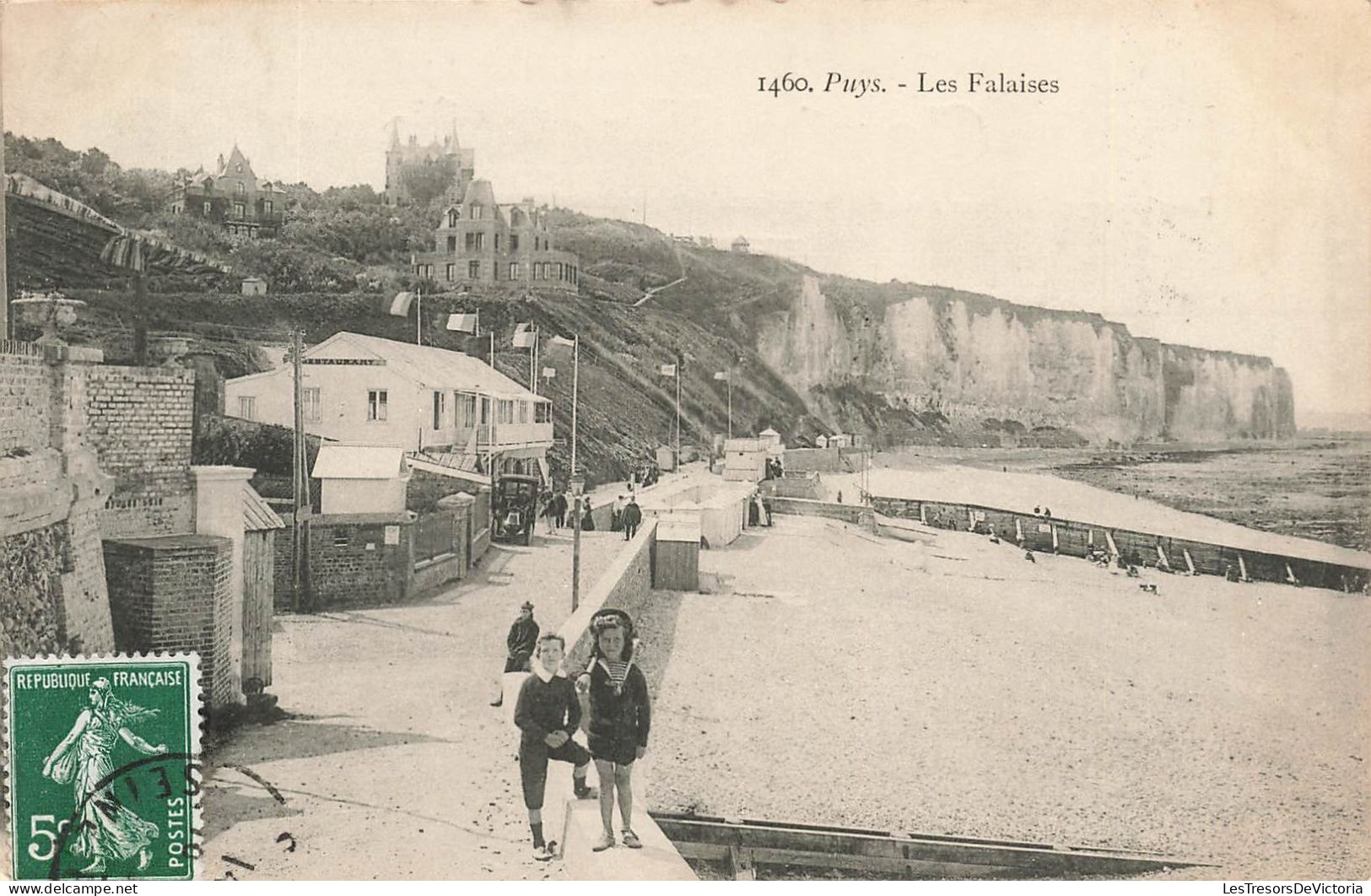 FRANCE - Dieppe - Puys - Les Falaises - Plage - Animé - Promenade - Carte Postale Ancienne - Dieppe