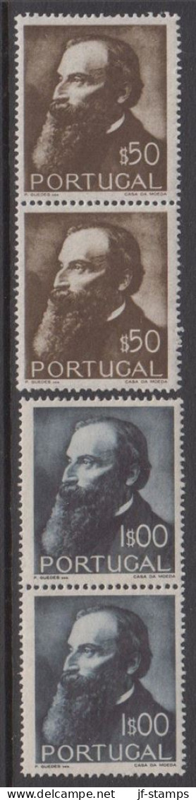 1951. PORTUGAL. Abílio De Guerra Junqueiro. Complete Set With 2 Stamps In Pairs. Never Hi... (Michel 758-759) - JF539235 - Ungebraucht