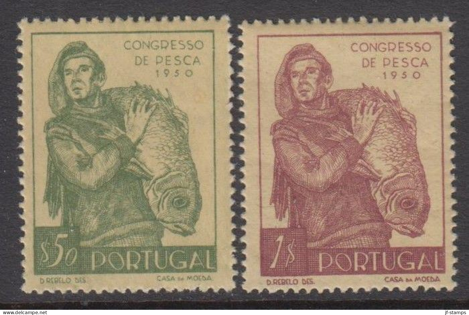 1951. PORTUGAL. Fishing Conference. Complete Set With 2 Stamps. Never Hinged. Beautiful Q... (Michel 760-761) - JF539236 - Nuevos