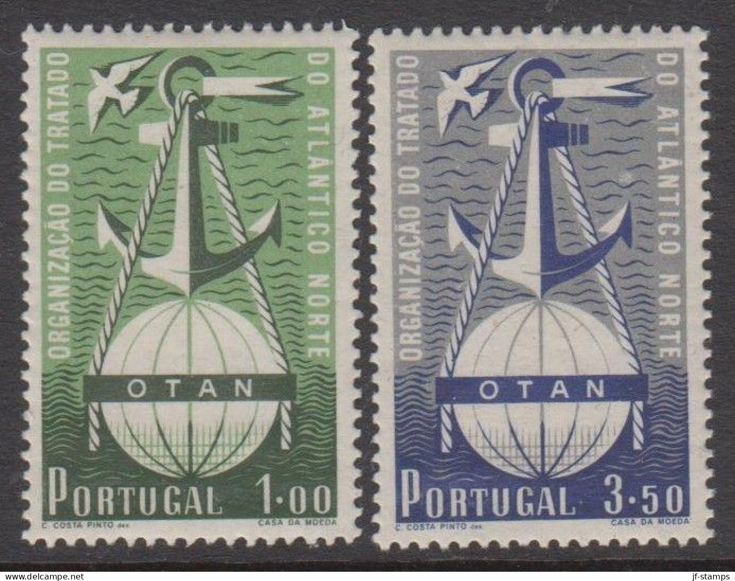 1952. PORTUGAL. NATO. OTAN = Organisação De Tratado Do Atlantico Norte. Complete Set With... (Michel 778-779) - JF539238 - Neufs