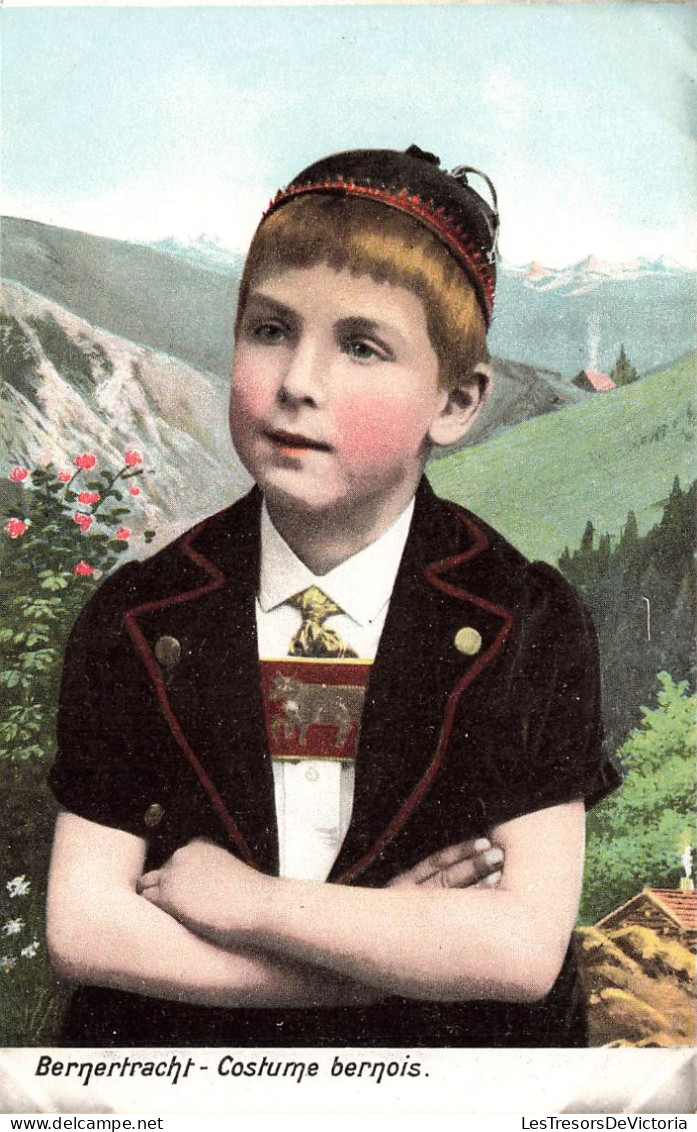 FOLKLORE - Costume Bernois - Carte Postale Ancienne - Trachten