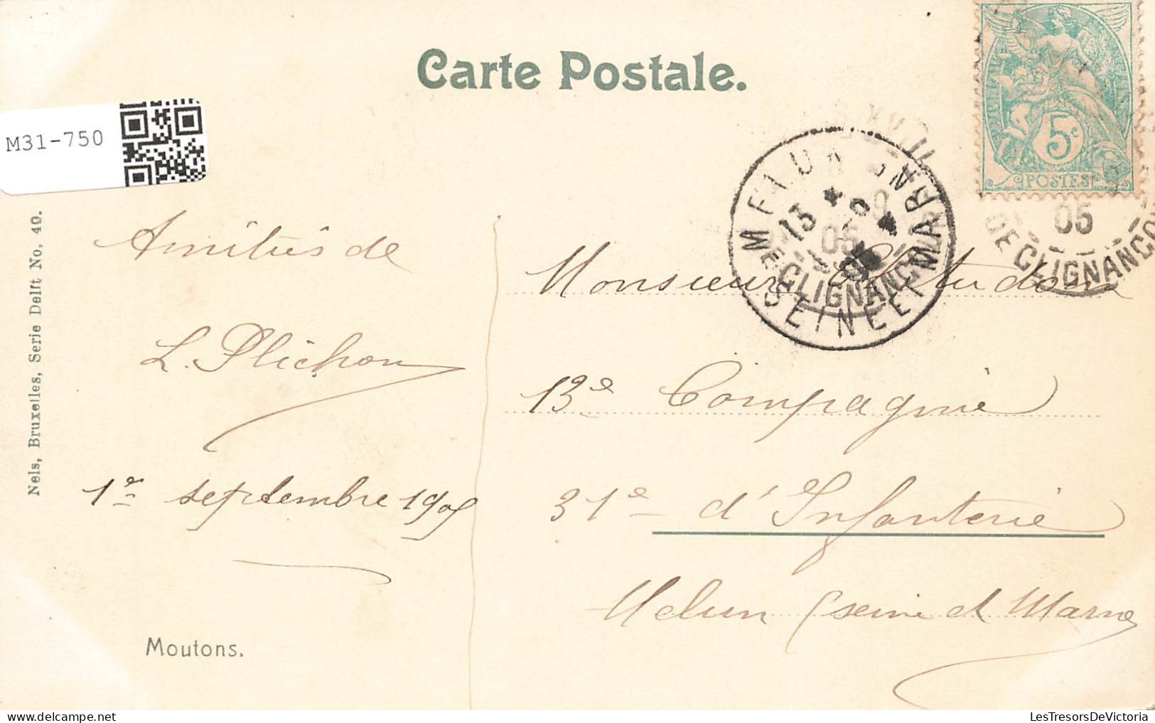 MÉTIERS - Berger - Moutons - Carte Postale Ancienne - Sonstige & Ohne Zuordnung