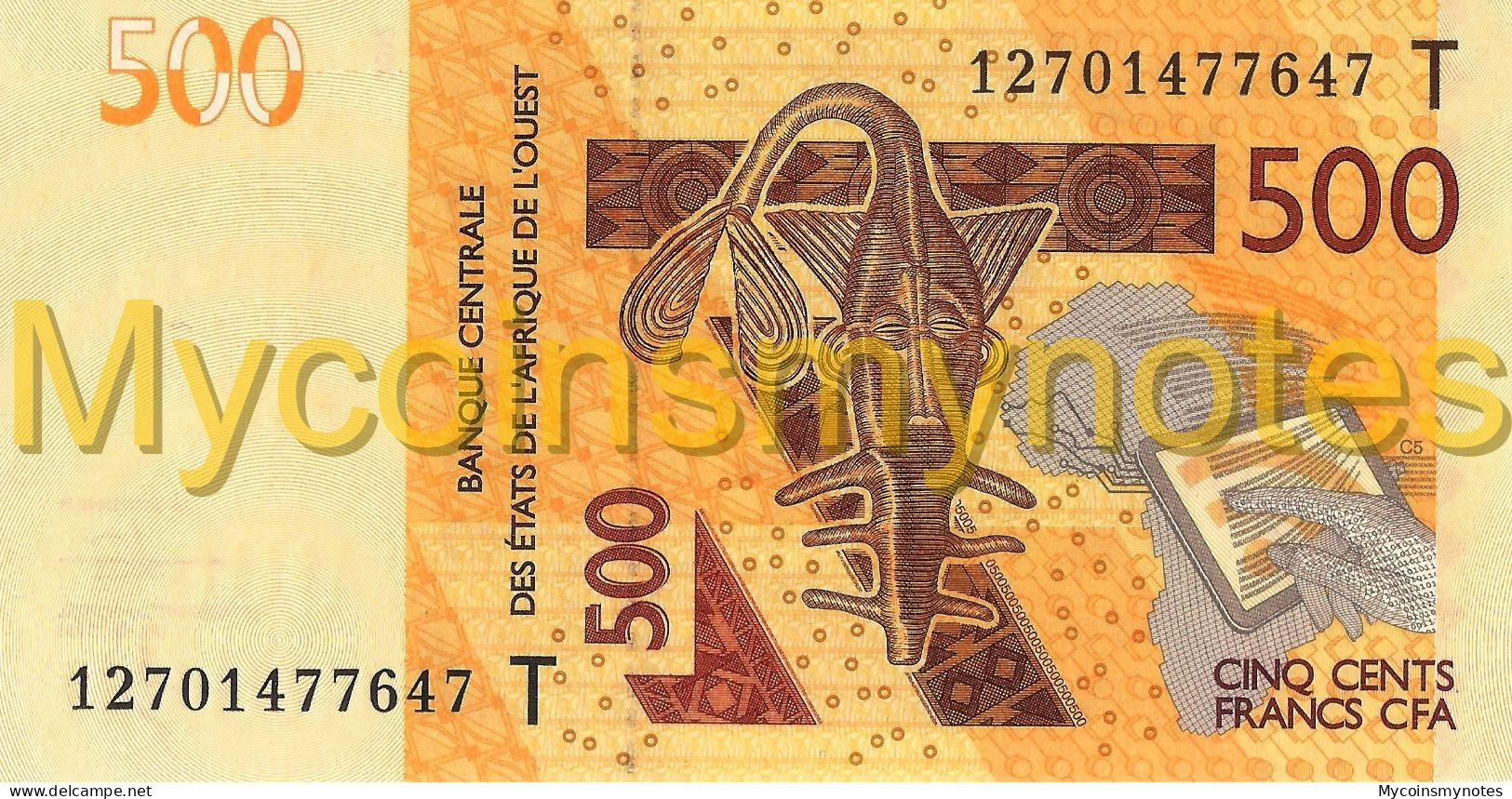West African States, TOGO, 500 Francs, 2012, Code T, P819Ta, UNC - États D'Afrique De L'Ouest