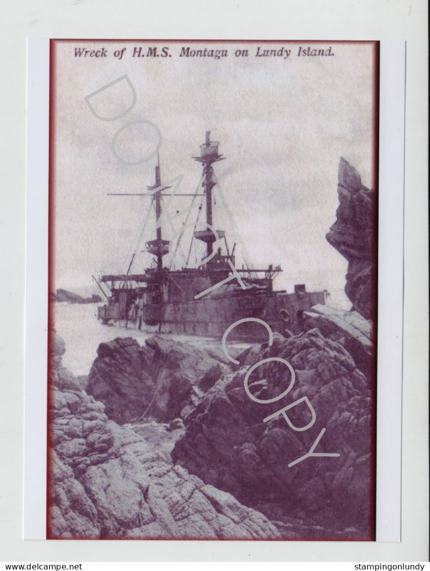 39. SM01. Four Lundy Island HMS Montague/Montagu Warship Produced By Smith Retirment Sale Price Slashed! - War, Military