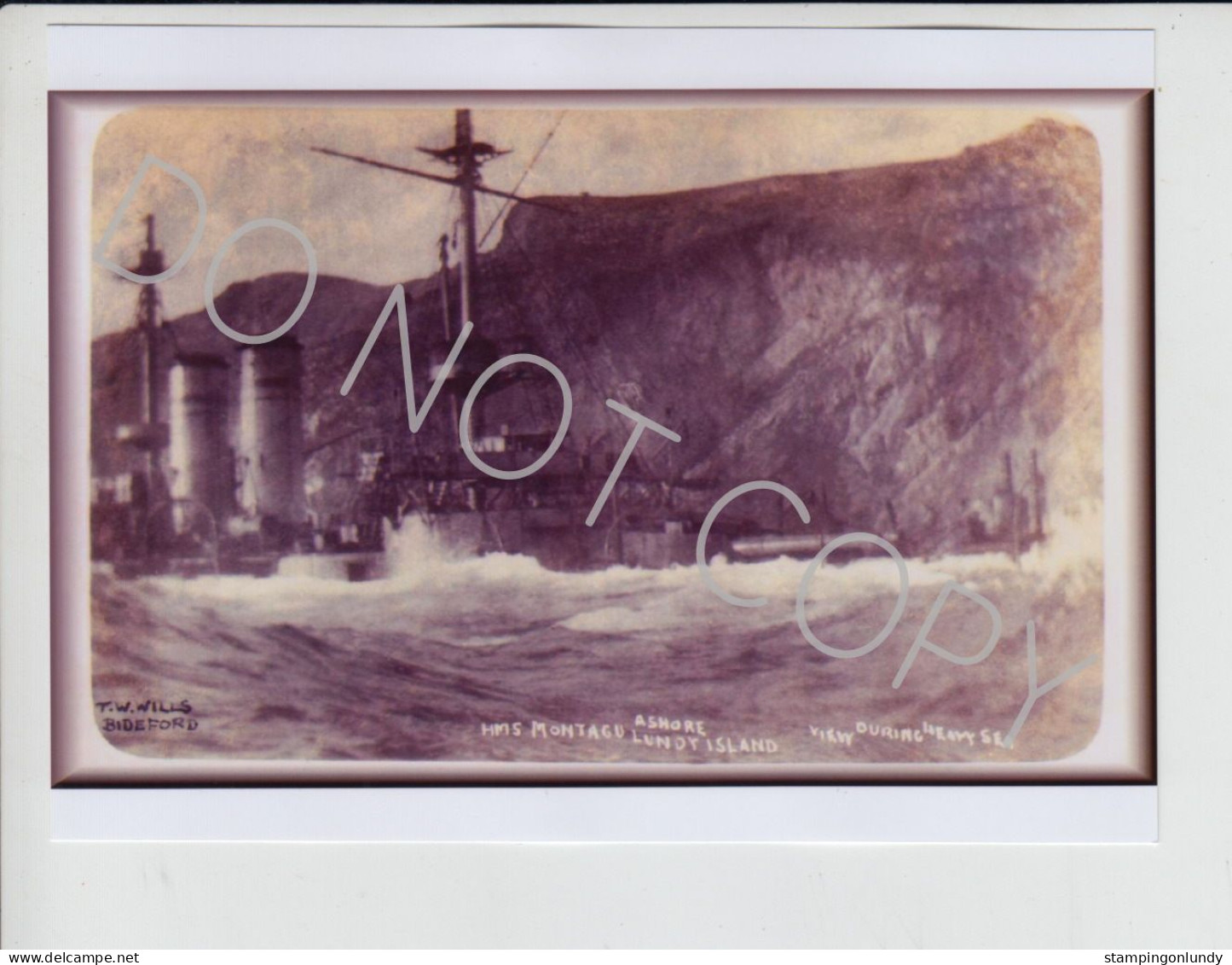 61. WI06. Four Lundy Island HMS Montague/Montagu Warship Produced By Wills Retirment Sale Price Slashed! - Guerra, Militari