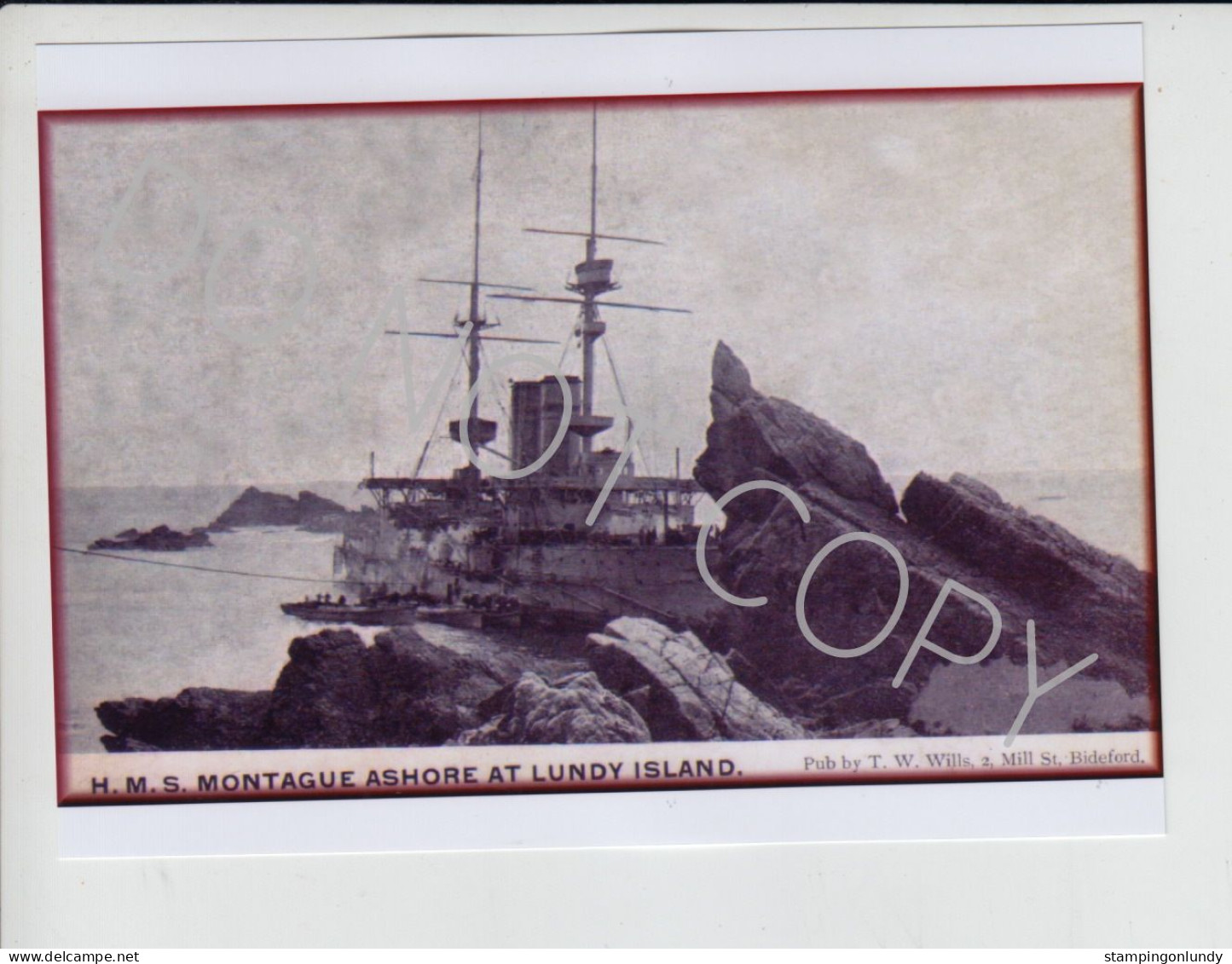 61. WI06. Four Lundy Island HMS Montague/Montagu Warship Produced By Wills Retirment Sale Price Slashed! - Krieg, Militär