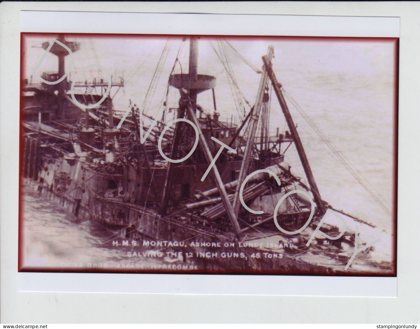50. TW53 . Four Lundy Island HMS Montague/Montagu Warship Produced By Twiss Retirment Sale Price Slashed! - Guerra, Militares