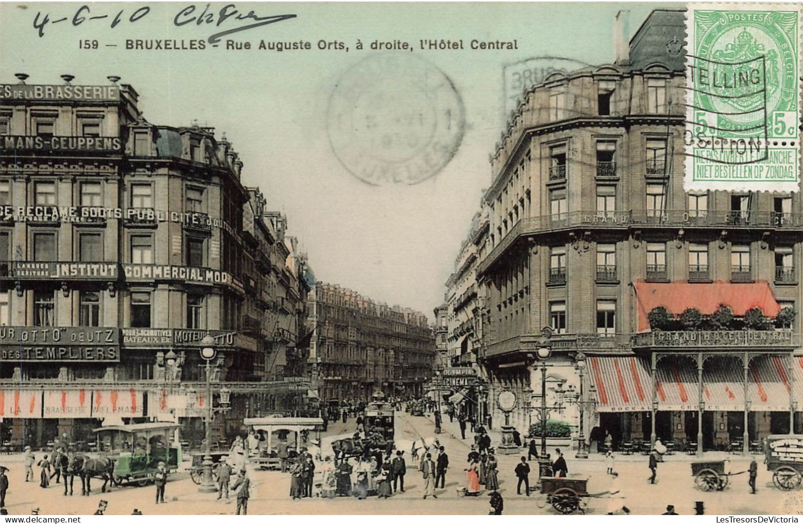 BELGIQUE - Bruxelles - Rue Auguste Orts - L'hôtel Central - Carte Postale Ancienne - Other & Unclassified
