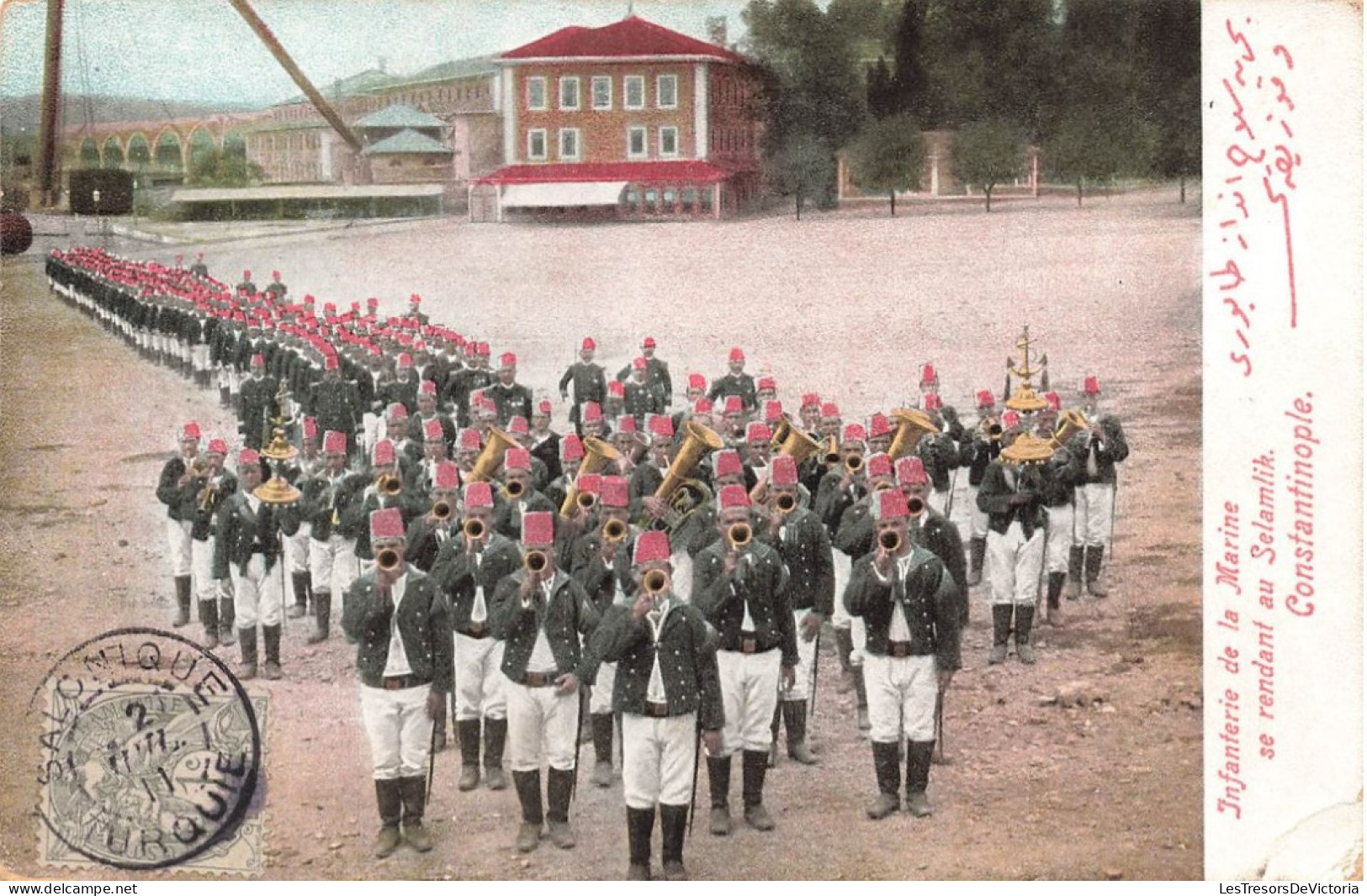 TURQUIE - Infanterie De La Marine Se Rendant Au Selamlik - Constantinople - Carte Postale Ancienne - Turchia