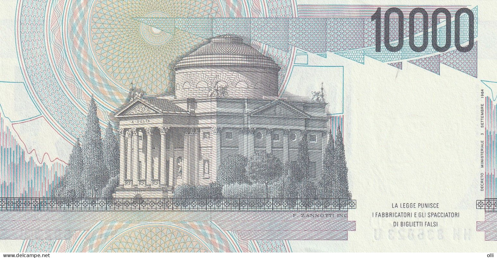 ITALY   10000 Lire  1984   P-112a    AU - 10000 Liras