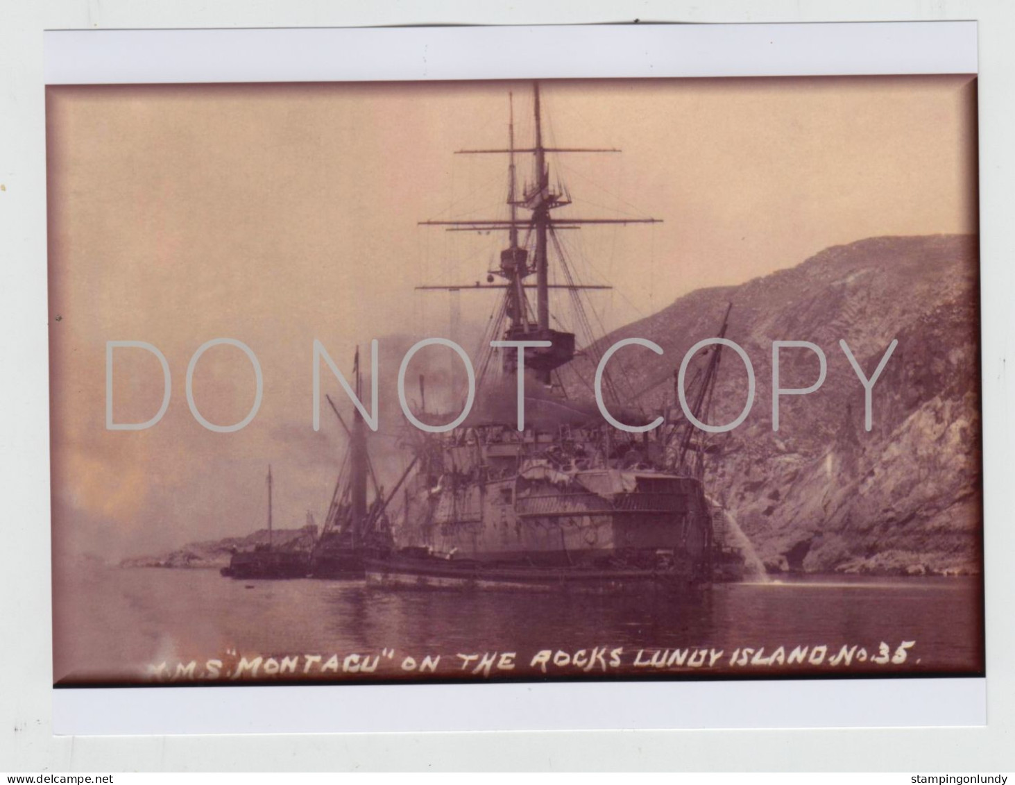 25. NC14. Three Lundy Island HMS Montague/Montagu Warship Producer Unknown Retirment Sale Price Slashed! - Oorlog, Militair