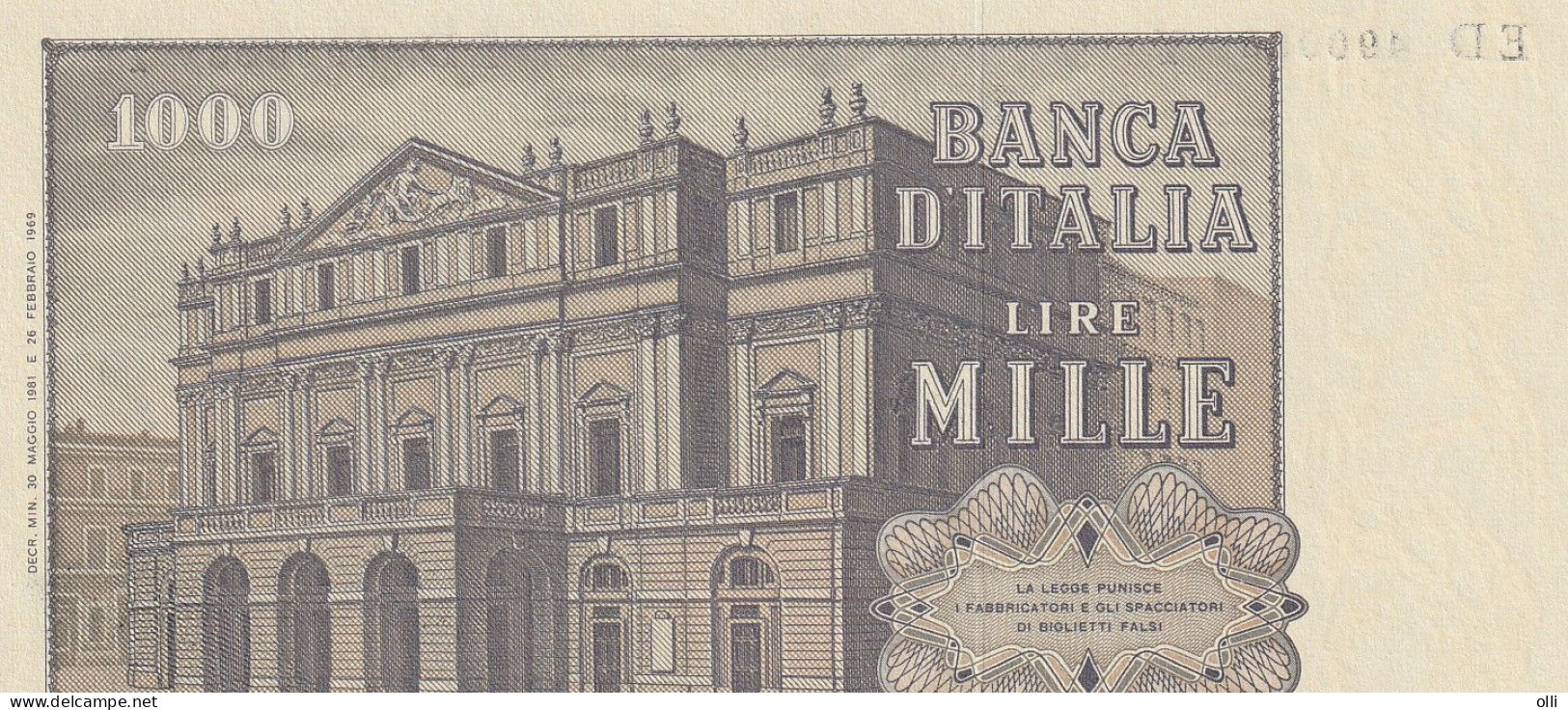 ITALY   1000 Lire  1981   P-101    UNC - 1.000 Lire