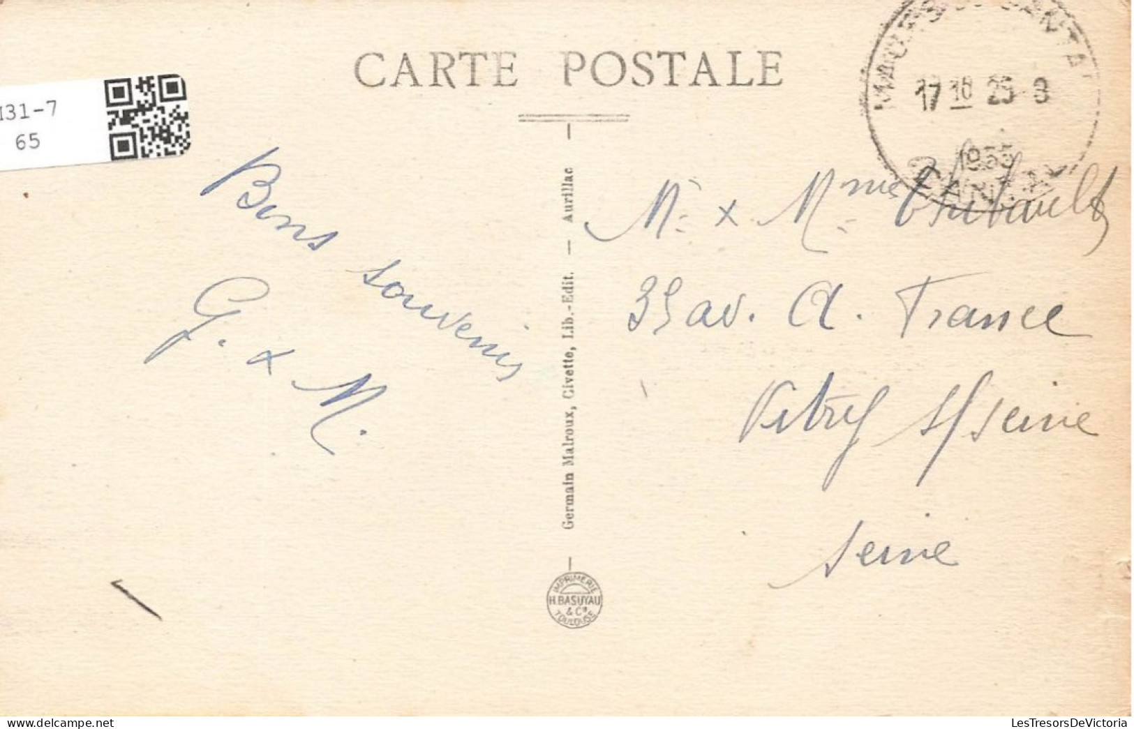 FRANCE - Cantal - Un Cobretaire Auvergnat - Carte Postale Ancienne - Sonstige & Ohne Zuordnung