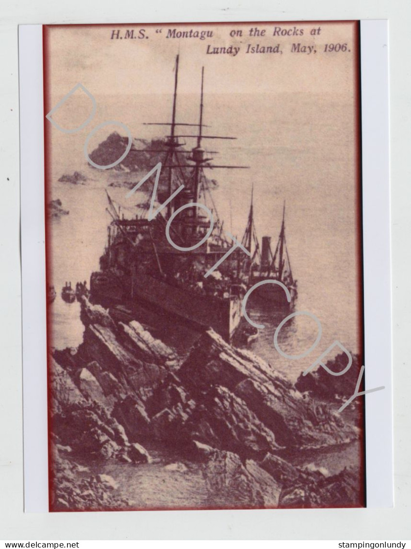 33. PH01. Four Lundy Island HMS Montague/Montagu Warship Produced By Phillips Retirment Sale Price Slashed! - War, Military