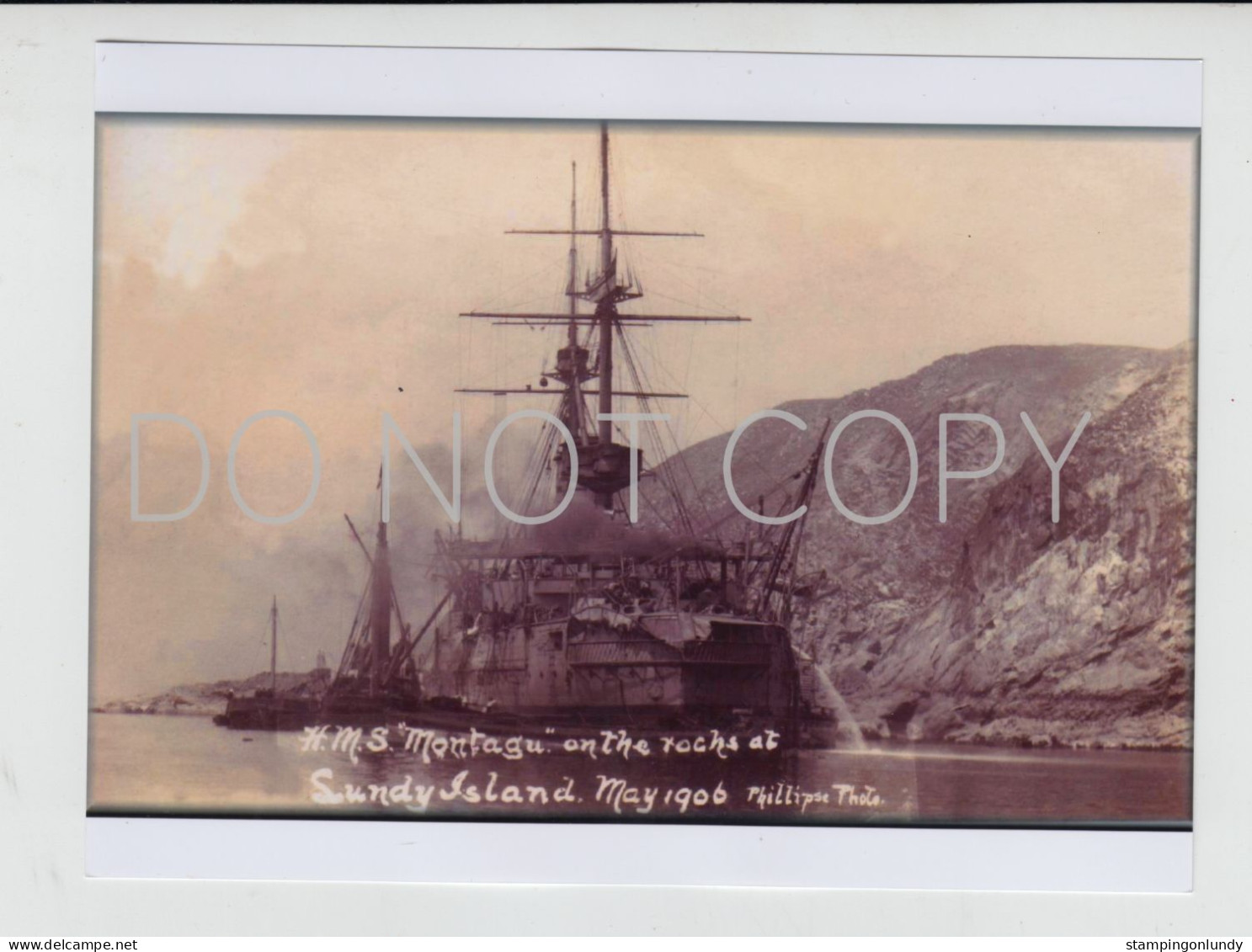 37. PH12. Four Lundy Island HMS Montague/Montagu Warship Produced By Phillips Retirment Sale Price Slashed! - Krieg, Militär