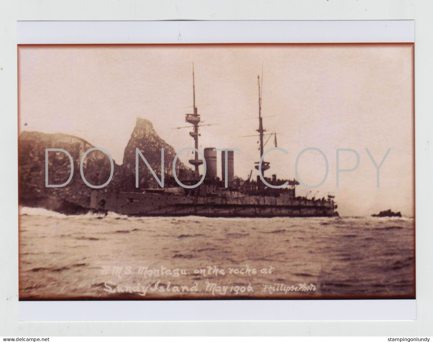 37. PH12. Four Lundy Island HMS Montague/Montagu Warship Produced By Phillips Retirment Sale Price Slashed! - Guerra, Militari