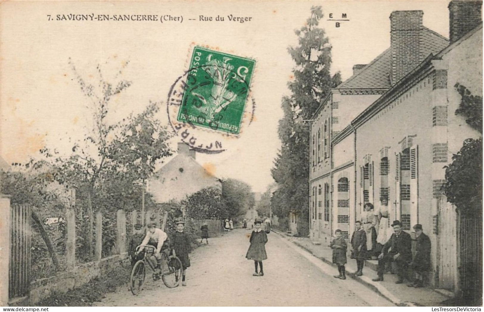 FRANCE - Savigny En Sancerre (Cher) - Rue Du Verger - Animé - Enfant à Vélo - Carte Postale Ancienne - Andere & Zonder Classificatie