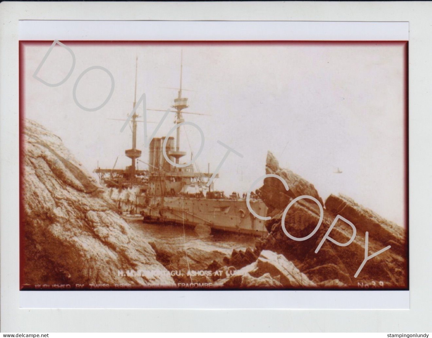 49. TW48. Four Lundy Island HMS Montague/Montagu Warship Produced By Twiss Retirment Sale Price Slashed! - Guerra, Militari