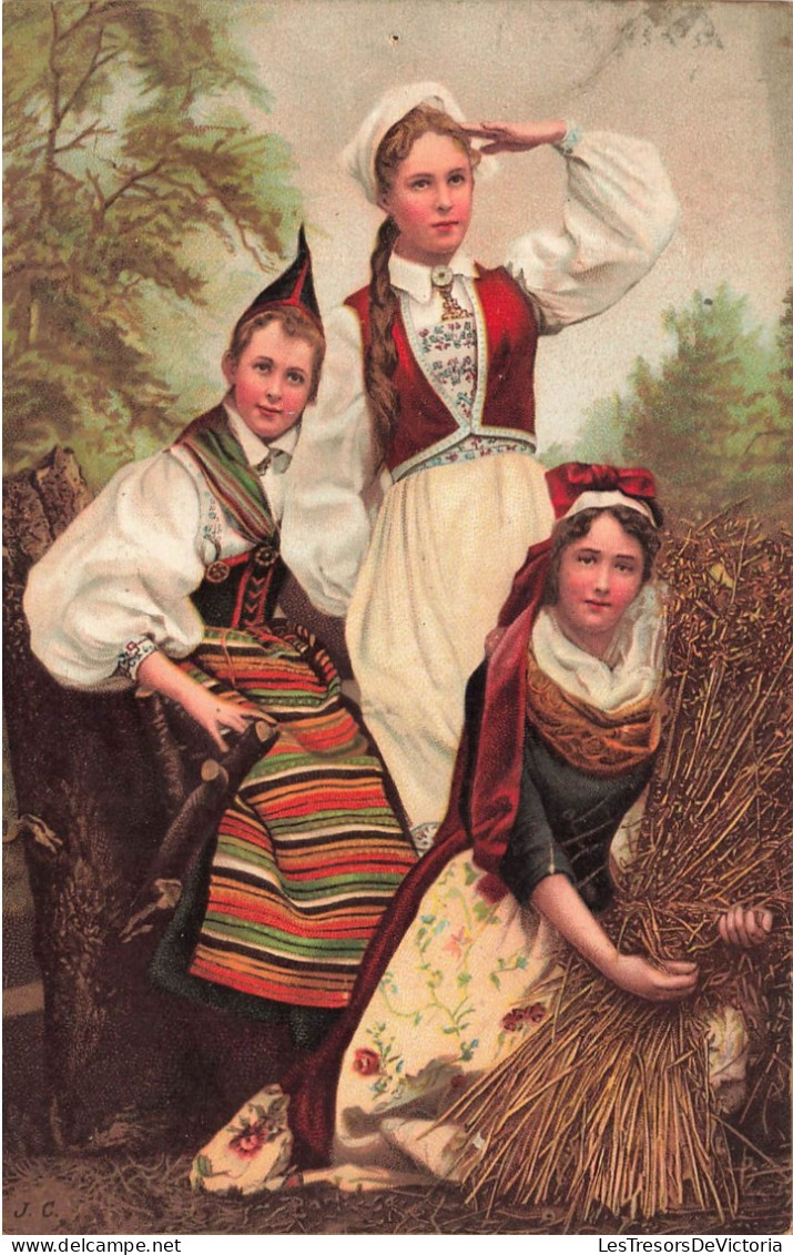 FOLKLORE - Costumes - Paysans - Carte Postale Ancienne - Vestuarios