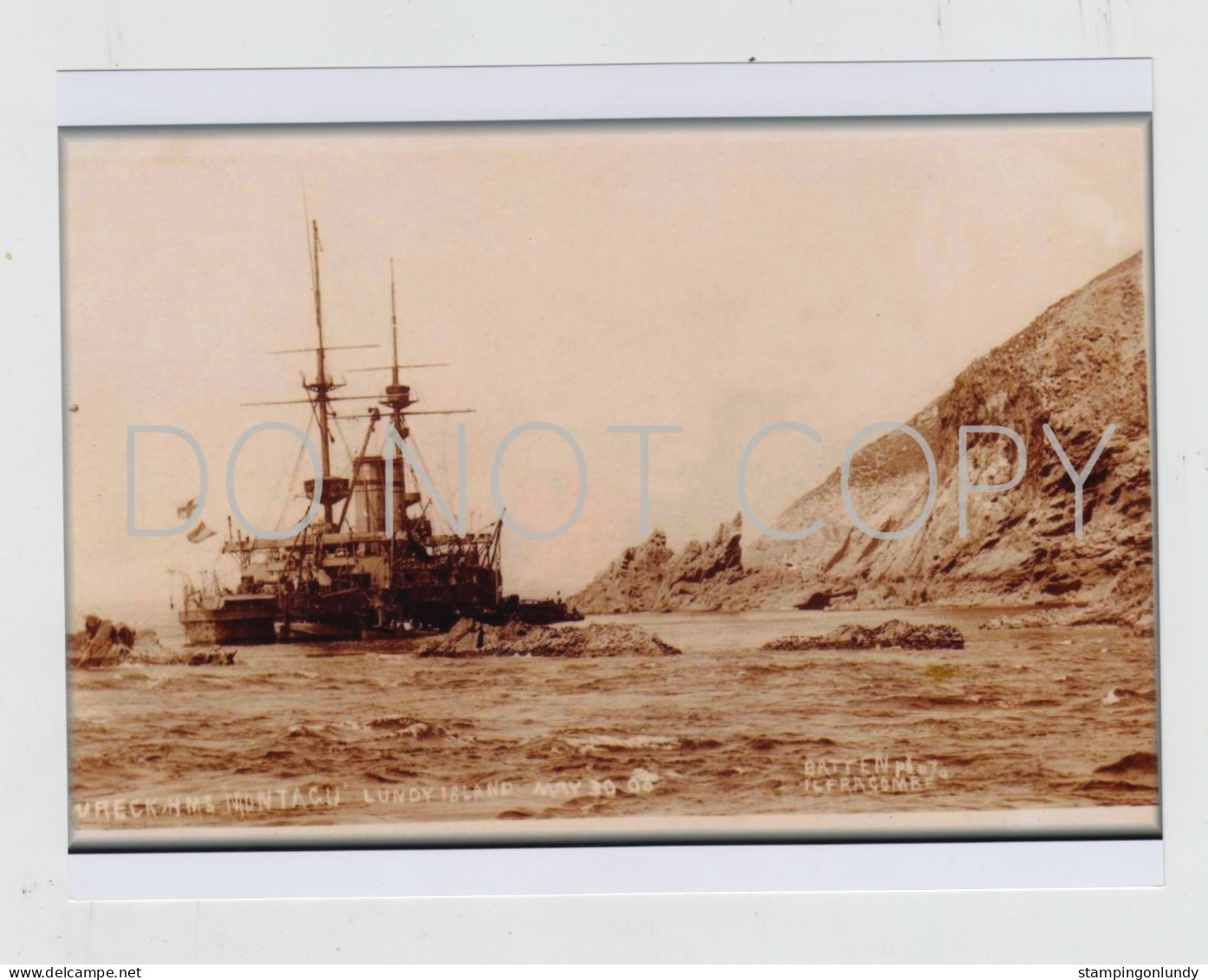 09. BA01. Four Lundy Island HMS Montague/Montagu Warship Produced By Batton Retirment Sale Price Slashed! - Krieg, Militär