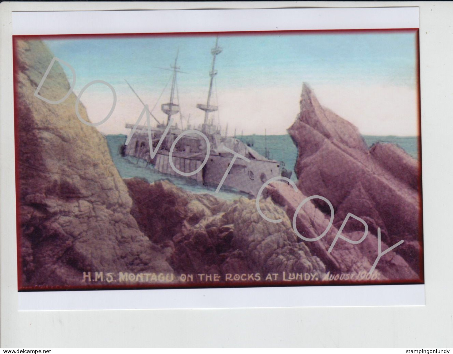 19. IN01. Four Lundy Island HMS Montague/Montagu Warship Produced By Ingram Retirment Sale Price Slashed! - Guerra, Militares