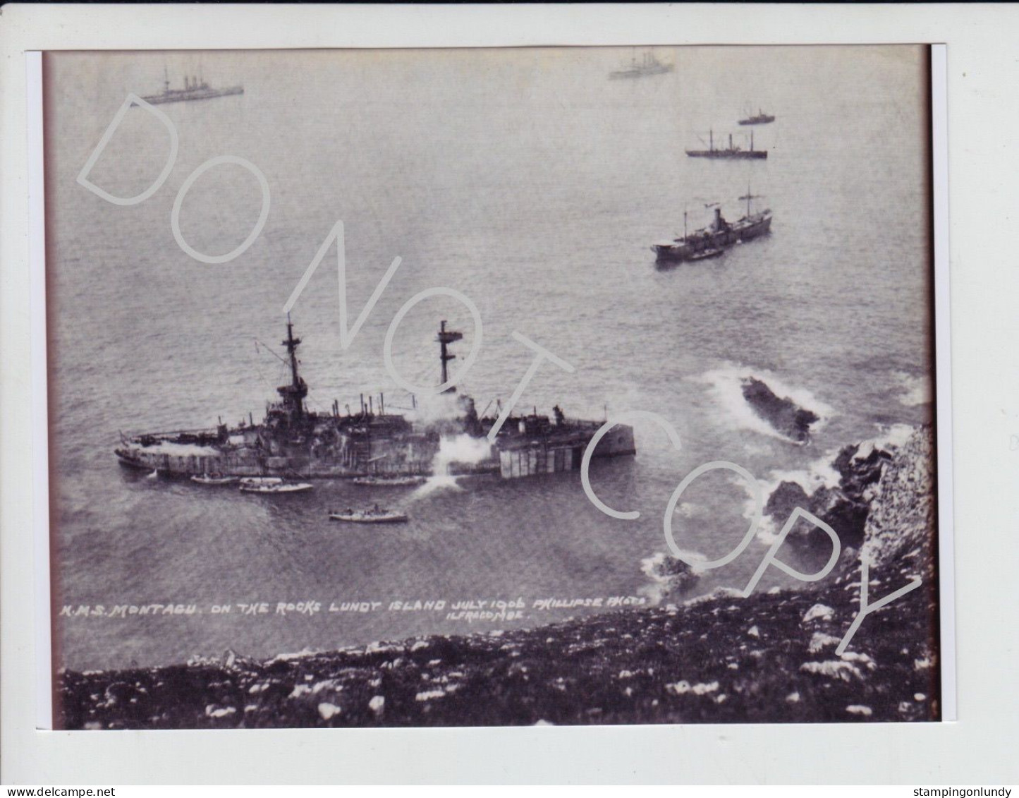 34. PH03a. Four Lundy Island HMS Montague/Montagu Warship Produced By Phillips Retirment Sale Price Slashed! - War, Military