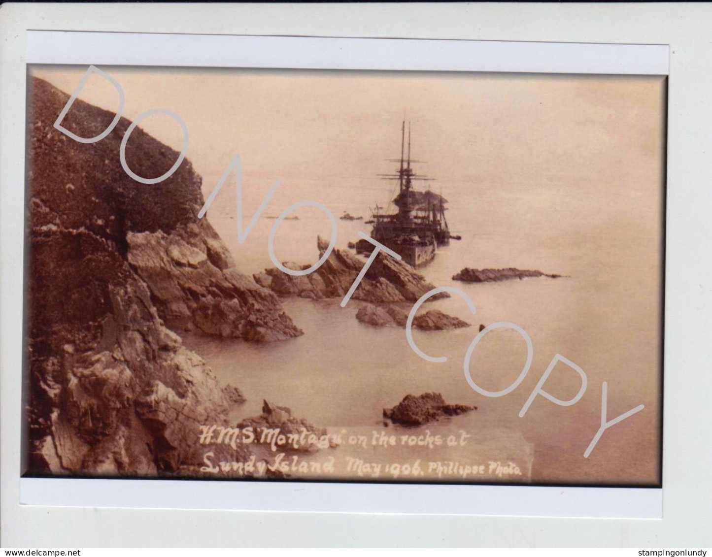 34. PH03a. Four Lundy Island HMS Montague/Montagu Warship Produced By Phillips Retirment Sale Price Slashed! - Guerra, Militares