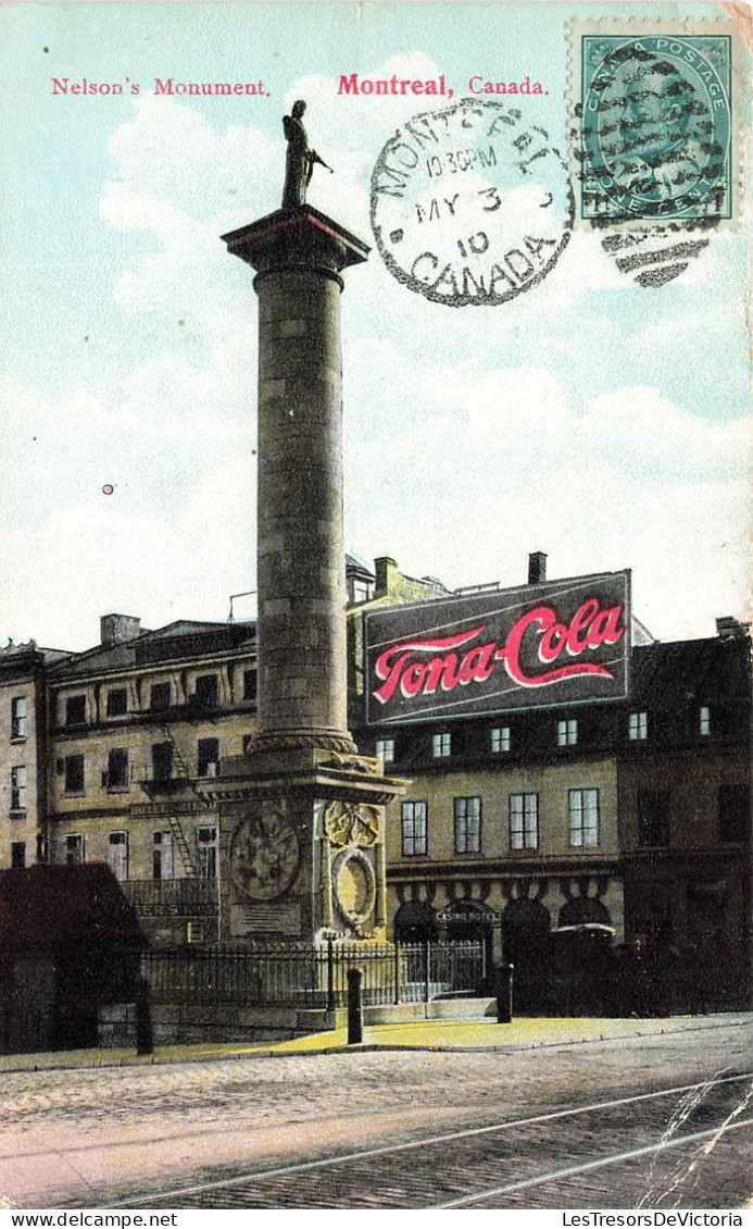 CANADA - Montreal - Nelson's Monument - Tona Cola - Colorisé - Carte Postale Ancienne - Montreal