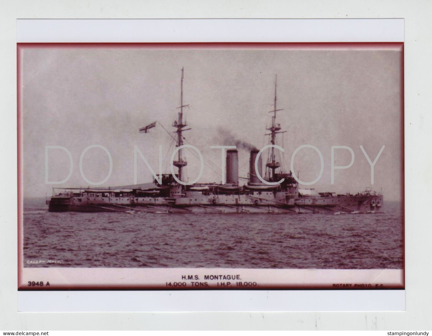 38. RO01. One Lundy Island HMS Montague/Montagu Warship Produced By Rotary Retirment Sale Price Slashed! - Oorlog, Militair