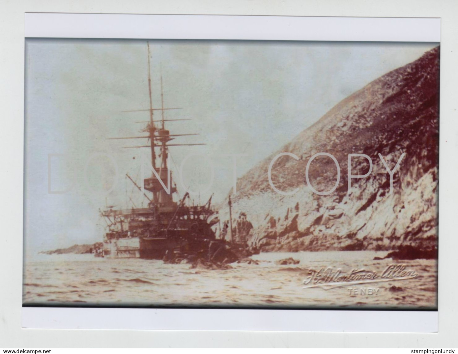 22. AN01. One Lundy Island HMS Montague/Montagu Warship Produced By Mort Allen Retirment Sale Price Slashed! - War, Military